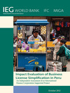 Impact Evaluation of Business License Simplification in Peru (eBook): An Independent Assessment of an International Finance Corporation-Supported Project